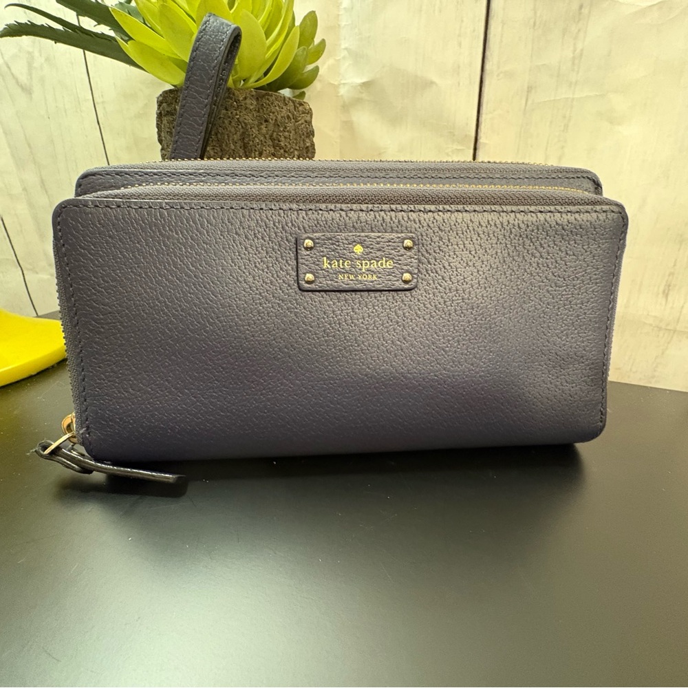 Kate Spade Anita Blue Leather Clutch